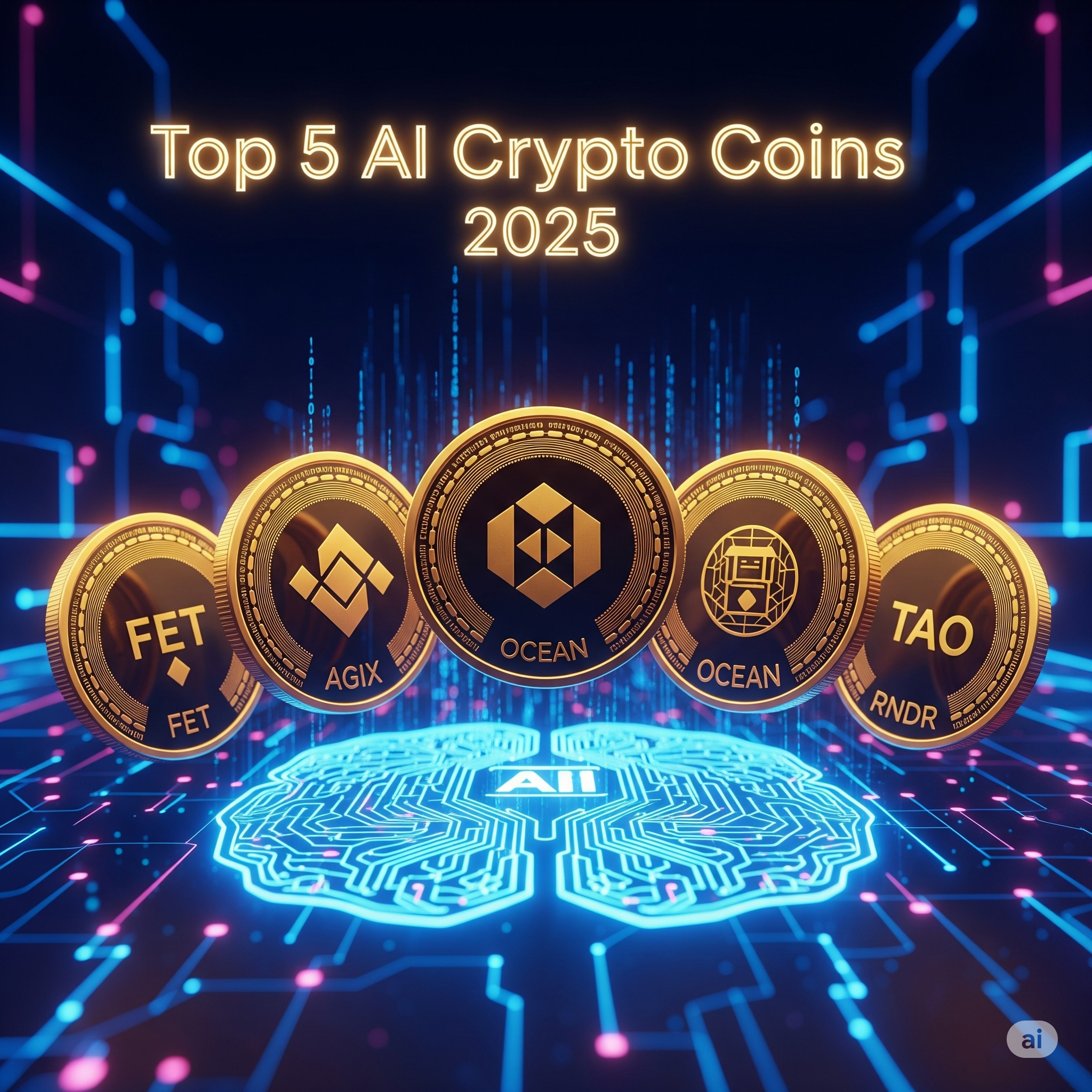Top 5 AI Crypto Coins 2025